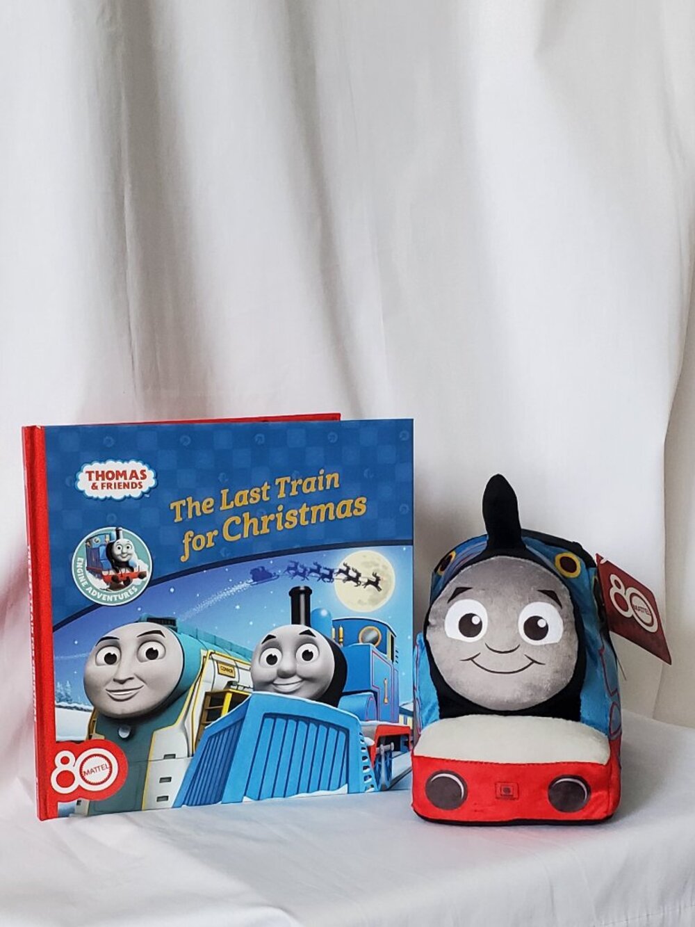 Thomas The Train Plush & "The Last Train‎ For Christmas" Book Set  Brand New!